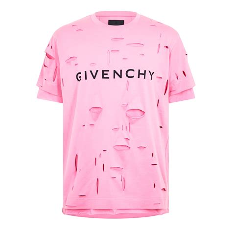 givenchy distressed logo print t-shirt|GIVENCHY .